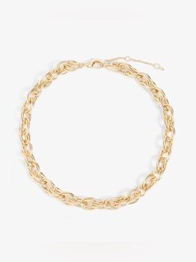 Express Interlocking Circle Chain Necklace Gold
